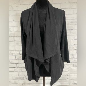 EUC Derek Heart Teen Girls’ Large Black Stretchy Soft Cardigan